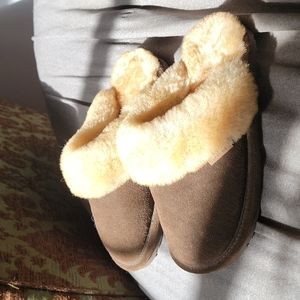 Wool lined slippers - a wonderful present but they are too small. So comfortable